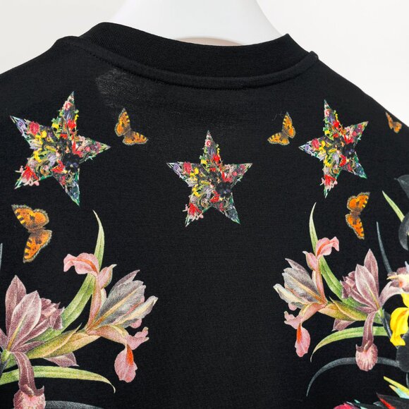 Givenchy Black Multi Flowers Printed Cotton Jersey T-Shirt - Picture 7 of 8